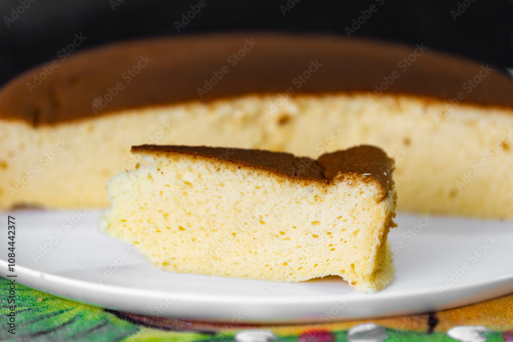 Traditional Japanese cheese cake, light cotton cake, cloud cake Traditional Japanese cheese cake, light cotton cake, cloud cake