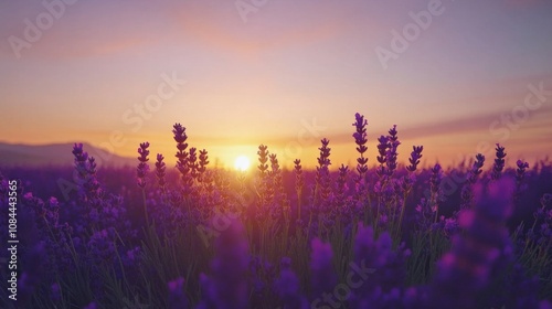 Wallpaper Mural Lavender Field at Sunrise Torontodigital.ca