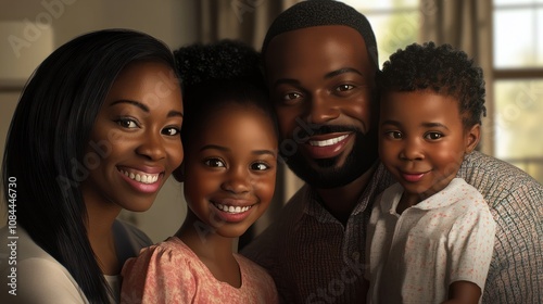 happy african american family photo