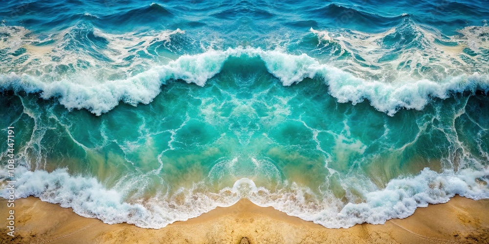 Obraz premium background wave of sea with sea foam