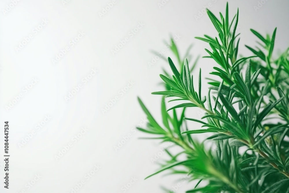 Healthy Rosemary Herb Growing in Natural Light Healthy Rosemary Herb Growing in Natural Light
