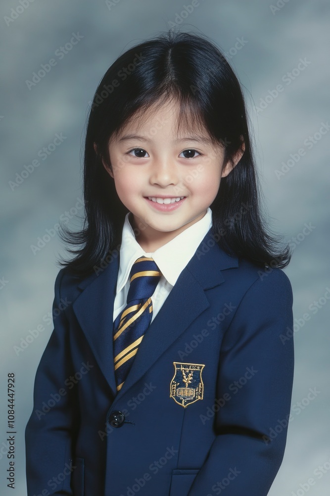 image for school yearbook, body facing the left, chinese white teen boy, 16 years old, black curly hair, in plain navy blue blazer, generative ai image for school yearbook, body facing the left, chinese white teen boy, 16 years old, black curly hair, in plain navy blue blazer, generative ai