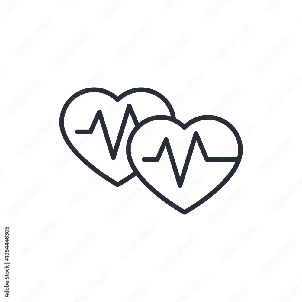 cardiogram icon. vector.Editable stroke.linear style sign for use web design,logo.Symbol illustration. cardiogram icon. vector.Editable stroke.linear style sign for use web design,logo.Symbol illustration.
