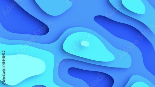 wavy liquid topography abstract background surface 3d animation loop. Can be used to represent submarine topology