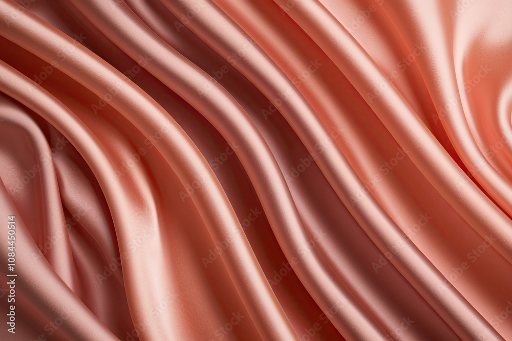 3D Peach Ombre Wave Background Silky Texture Elegant Drapery Design 3D Peach Ombre Wave Background Silky Texture Elegant Drapery Design