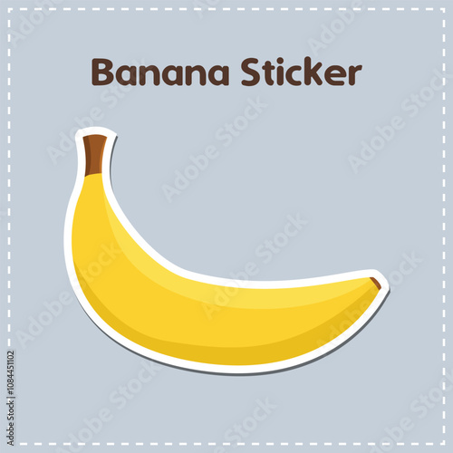 vector banana sticker