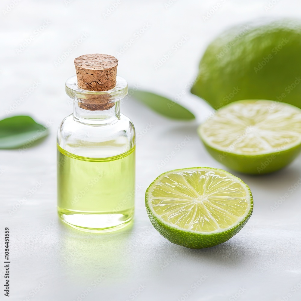 Bergamot aroma oil displayed with fresh bergamot fruit on a white background, perfect for aromatherapy and natural scent purposes Bergamot aroma oil displayed with fresh bergamot fruit on a white background, perfect for aromatherapy and natural scent purposes