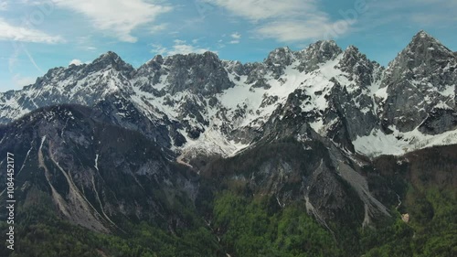 Wallpaper Mural Aerial view of and breathtaking peaks of Triglav mountain. Julian Alps, Triglav National Park, Slovenia, 4k Torontodigital.ca