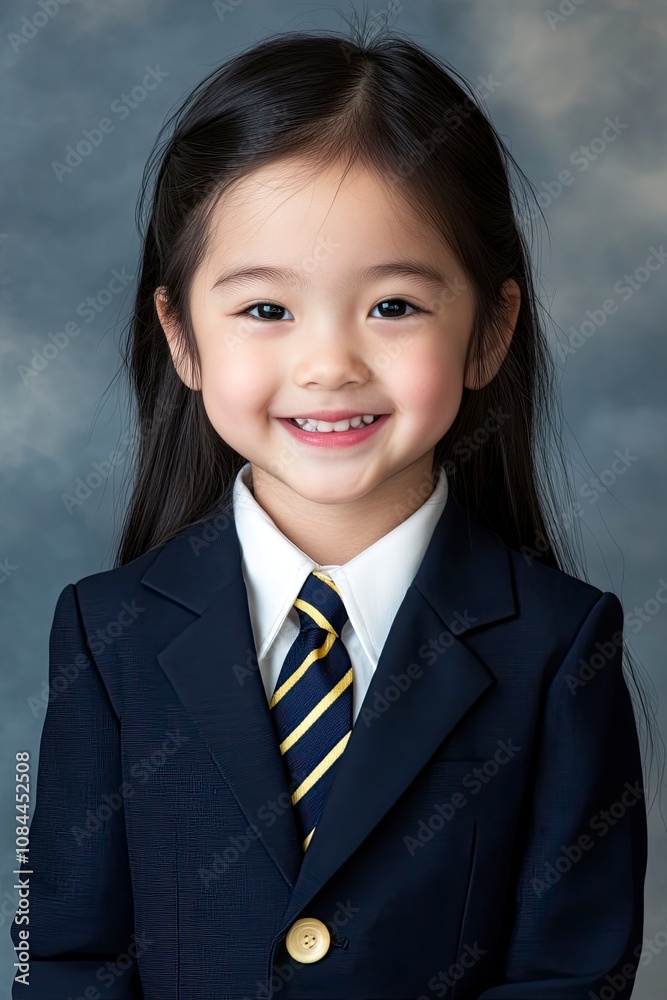 image for school yearbook, body facing the left, chinese white teen boy, 16 years old, black curly hair, in plain navy blue blazer, generative ai image for school yearbook, body facing the left, chinese white teen boy, 16 years old, black curly hair, in plain navy blue blazer, generative ai