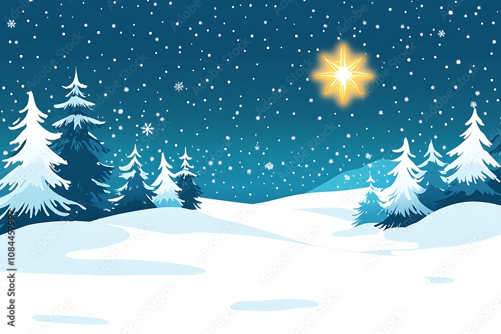 Obraz premium Winter landscape with trees