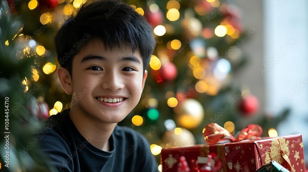 Child with christmas presents Child with christmas presents