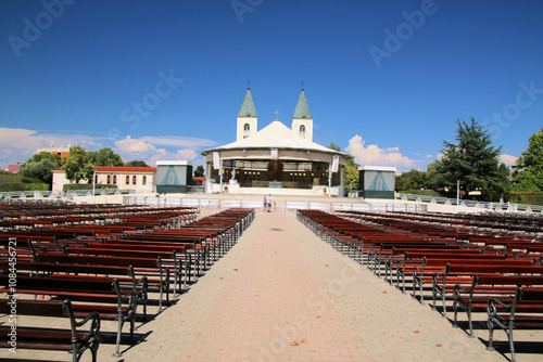 A view of the Church at Madjigorie in Bosnia