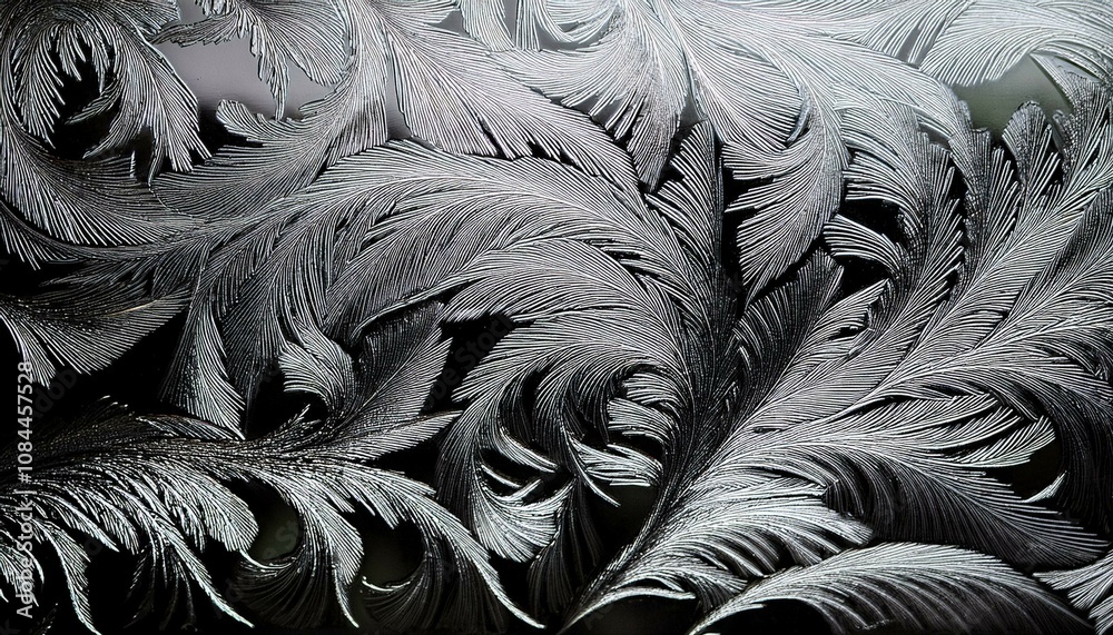 Fototapeta premium feathers on black