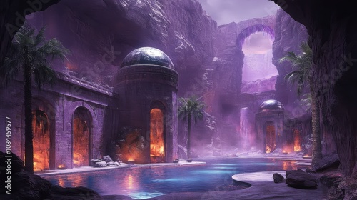 Mystical Purple Canyon Temples: A Hidden Oasis of Ancient Grandeur