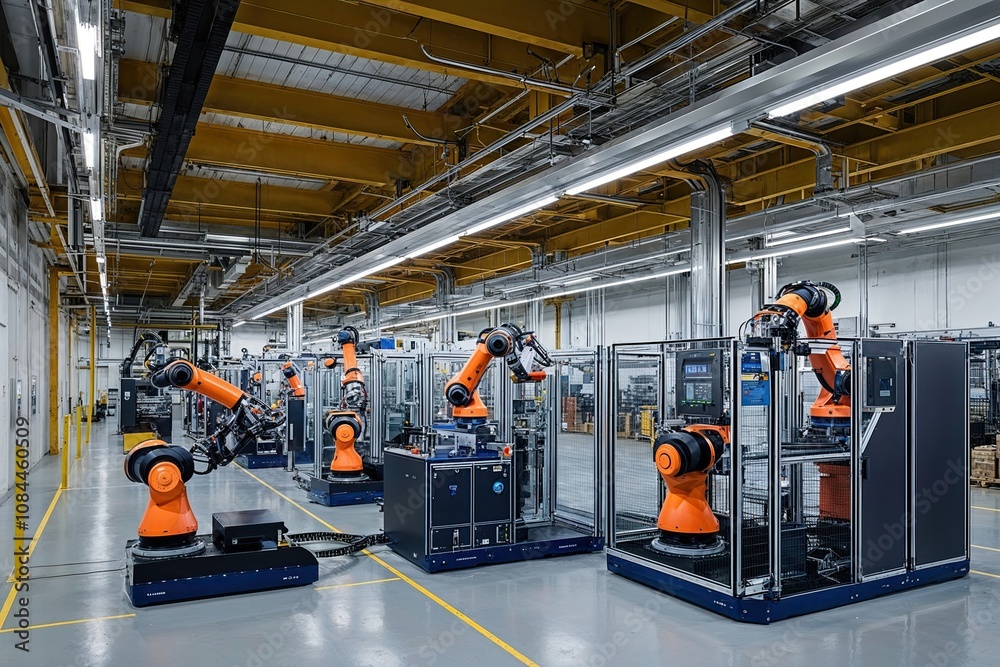 Cutting-Edge Smart Manufacturing Facility Featuring Advanced Robotics and Automation Solutions Cutting-Edge Smart Manufacturing Facility Featuring Advanced Robotics and Automation Solutions