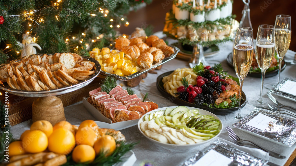 New Years Eve buffet table New Years Eve buffet table