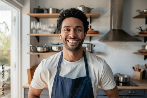 Smiling Chef in Modern Kitchen 