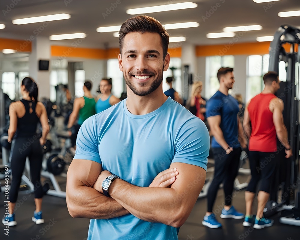 man working out in gym man working out in gym