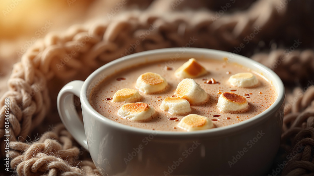 Cozy hot chocolate with toasted marshmallows - perfect for winter blogs, comfort food websites, holiday recipes, and seasonal social media content Cozy hot chocolate with toasted marshmallows - perfect for winter blogs, comfort food websites, holiday recipes, and seasonal social media content