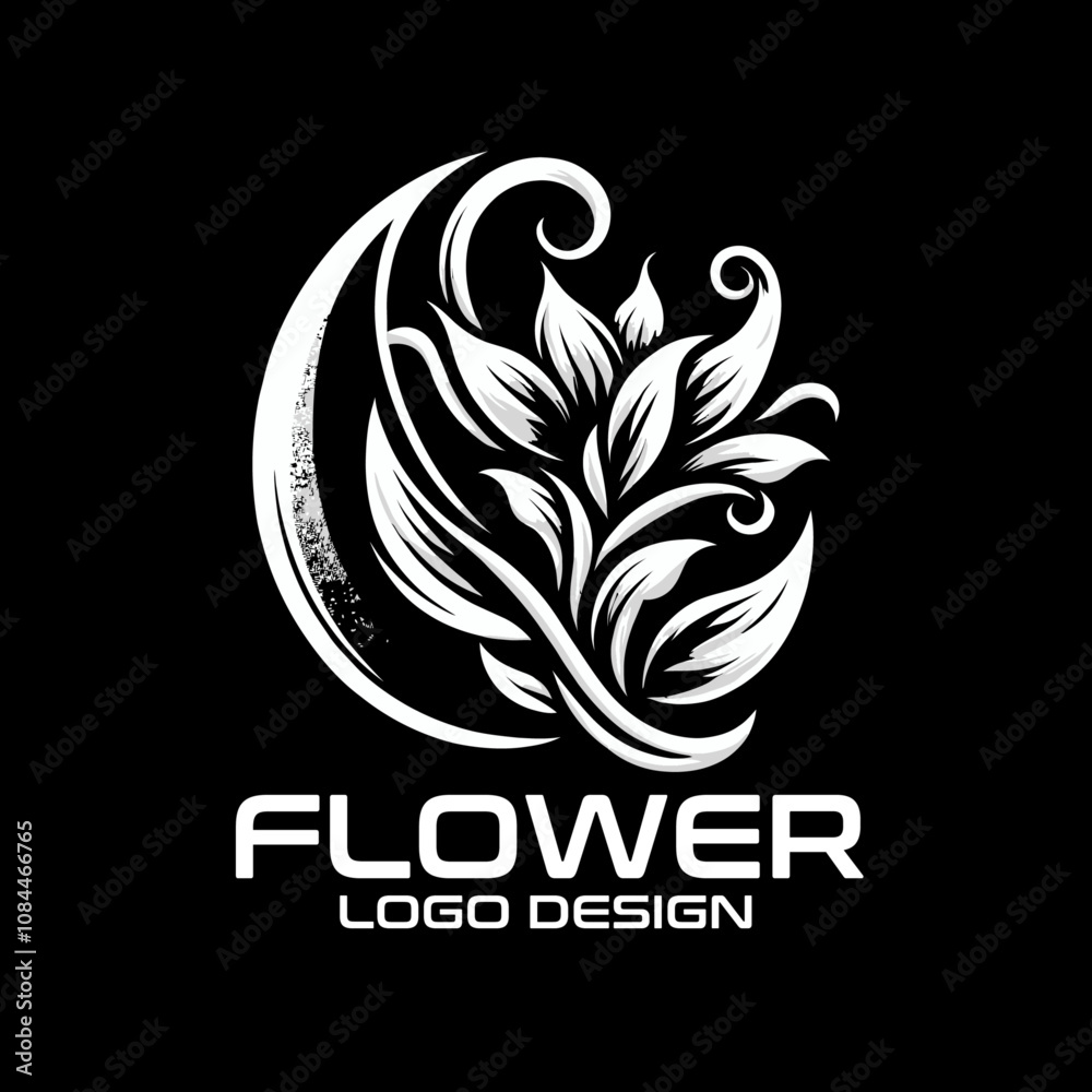 Flower Vector Logo Design Flower Vector Logo Design