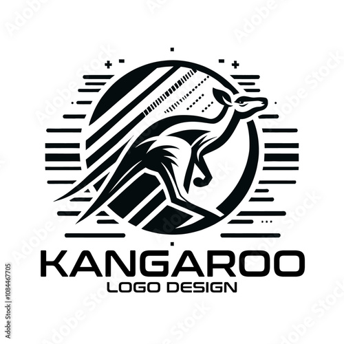 Kangaroo Vector Logo Design photo