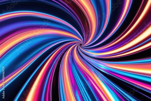 Colorful Abstract Holographic Vortex Swirls for Modern Backdrops