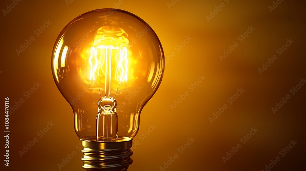 A glowing light bulb on a yellow background, representing inspiration, creativity, and new ideas. A glowing light bulb on a yellow background, representing inspiration, creativity, and new ideas.