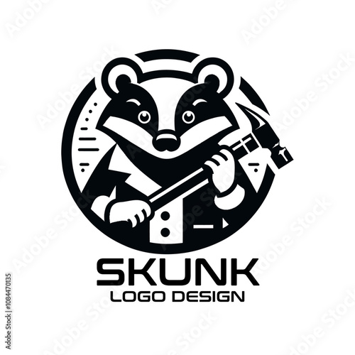 Skunk Vector Logo Design