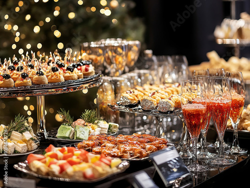 New Years Eve buffet table