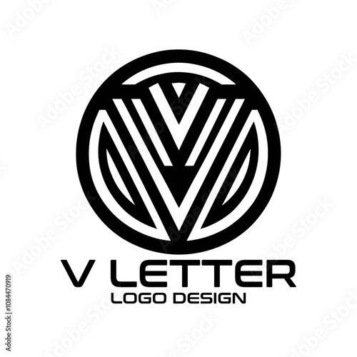V Letter Vector Logo Design