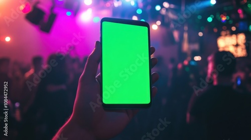 Green Screen Phone at a Nightclub