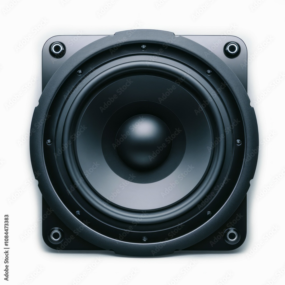 Black Speaker: A close-up of a black square speaker. perfect for websites and presentations. Black Speaker: A close-up of a black square speaker. perfect for websites and presentations.