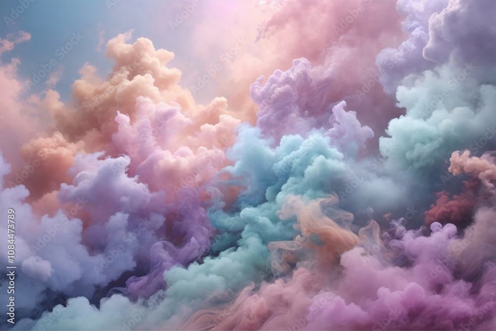 Fototapeta premium Pastel Smoke Wallpaper, Smoke Background, Smoke Effects Background, Smoke wallpapers, Colorful Smoke Background, Abstract Smoke Wallpapers, AI Generative