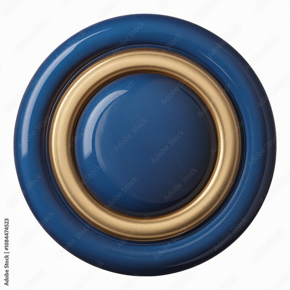Navy Blue and Gold Circular Emblem Navy Blue and Gold Circular Emblem