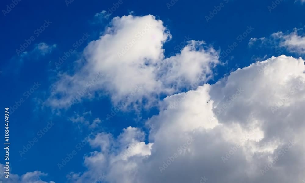 Beautiful Blue Sky with Fluffy White Clouds Beautiful Blue Sky with Fluffy White Clouds