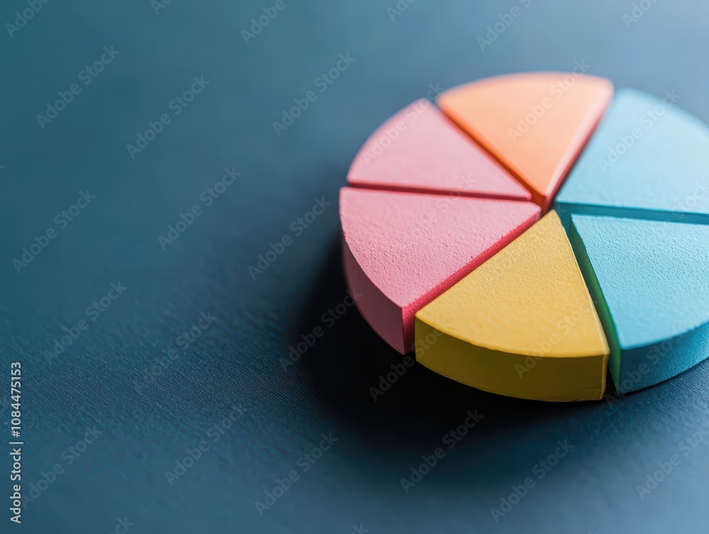 Fototapeta premium Minimalist Pie Chart for Business Data Analysis