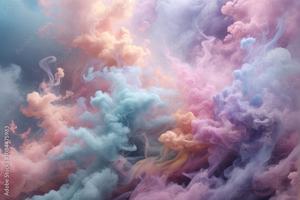 Fototapeta premium Pastel Smoke Wallpaper, Smoke Background, Smoke Effects Background, Smoke wallpapers, Colorful Smoke Background, Abstract Smoke Wallpapers, AI Generative