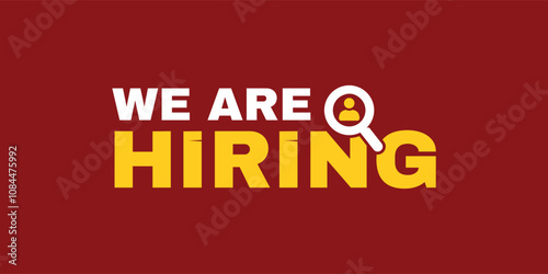 Wallpaper Mural We're Hiring Join Our Team Banner Template. Business Recruiting Concept. Open Vacancy Design Template with Grunge Red Color
 Torontodigital.ca