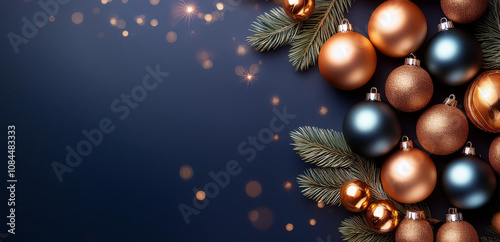 A Christmas tree with a gold ornament hanging from it