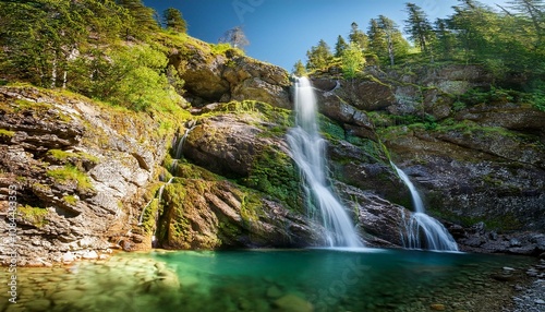 waterfall in the mountains
