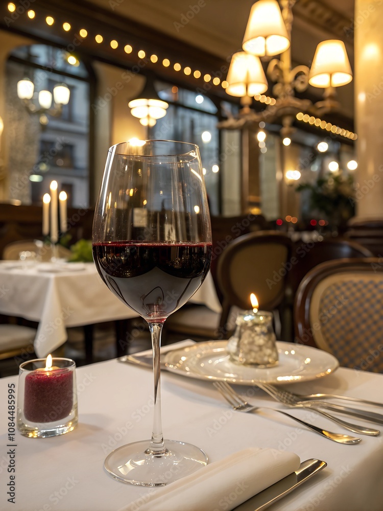 red wine in a restaurant red wine in a restaurant