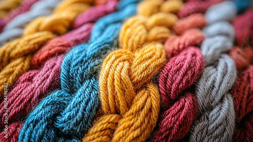 Vibrant Knitted Yarn Collection: A Symphony of Colors and Textures