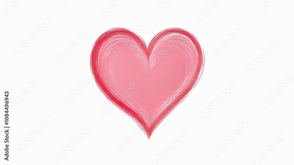 Pink heart moving in stop motion animation style hand drawn on white background, valentine's day background, romantic cover, music background idea Pink heart moving in stop motion animation style hand drawn on white background, valentine's day background, romantic cover, music background idea