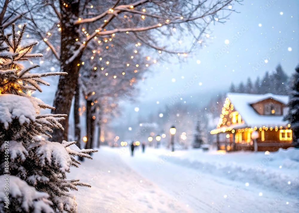 Snow Falling Softly Over Bokeh Lights Creating a Magical Winter Wonderland Scene with a Tilt-Shift Effect for a Dreamy Holiday Atmosphere and Enchanting Seasonal Vibes Snow Falling Softly Over Bokeh Lights Creating a Magical Winter Wonderland Scene with a Tilt-Shift Effect for a Dreamy Holiday Atmosphere and Enchanting Seasonal Vibes