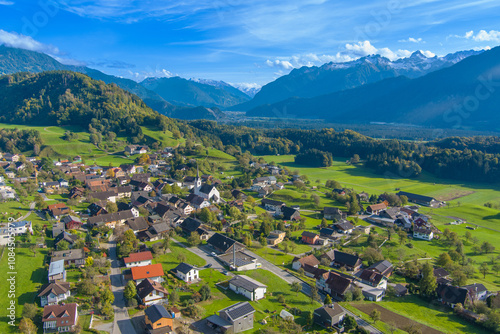 The village of Schnifis in the Walgau Valley, State of Vorarlberg, Austria photo