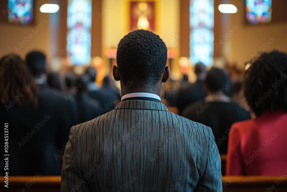Worshippers from behind. Worshippers from behind.