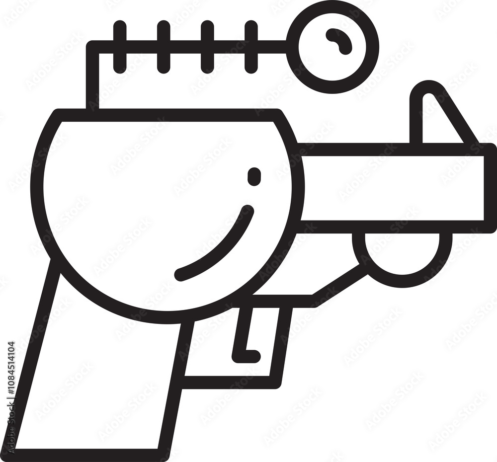 Space Gun Icon Line Art Space Gun Icon Line Art
