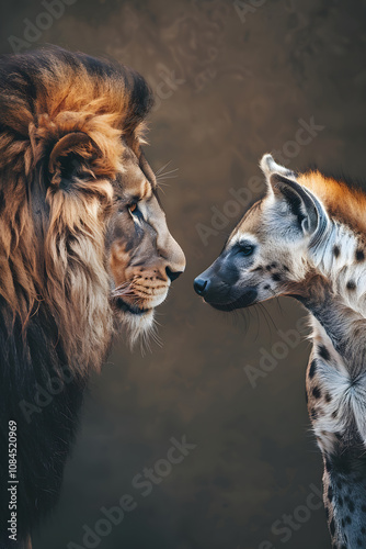 Tension and Survival: A Dramatic Standoff Between a Majestic Lion and a Defiant Hyena in the Wild