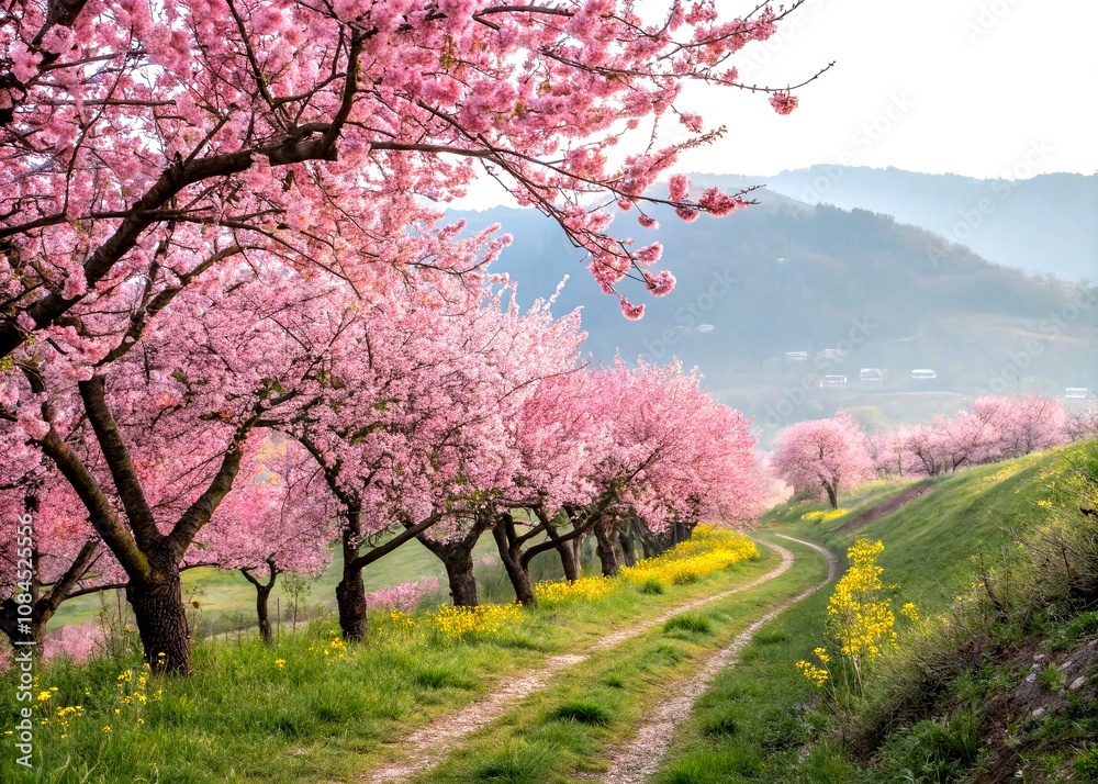 Vibrant Spring Bloom: Cherry Blossoms in Full Glory, Capturing the Essence of Nature’s Abundance and Refreshing Beauty, Perfect for Spring-Themed Projects and Celebrations. Vibrant Spring Bloom: Cherry Blossoms in Full Glory, Capturing the Essence of Nature’s Abundance and Refreshing Beauty, Perfect for Spring-Themed Projects and Celebrations.