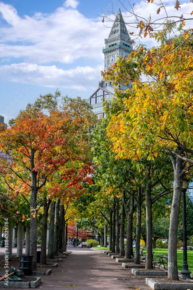 Naklejka premium Christopher Columbus Waterfront Park in Boston, MA